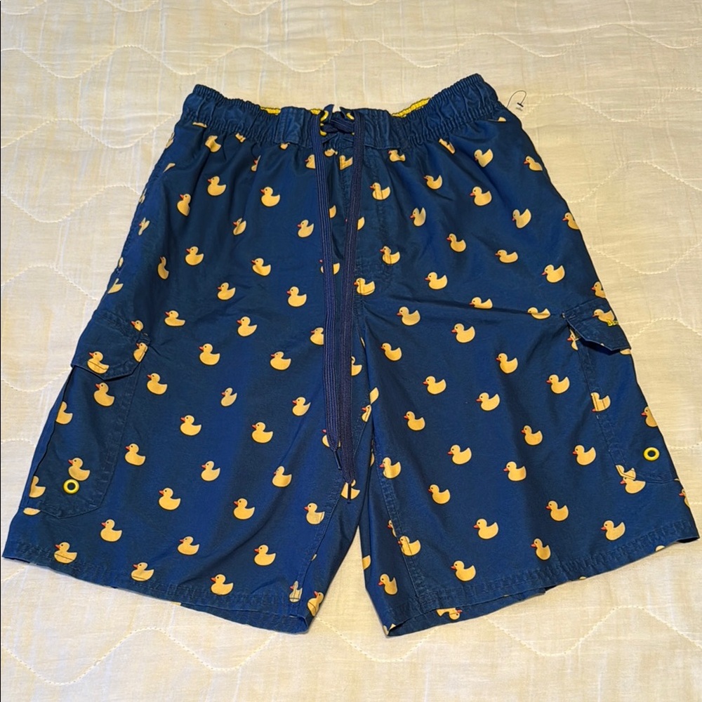 Duck Print Blue Shorts